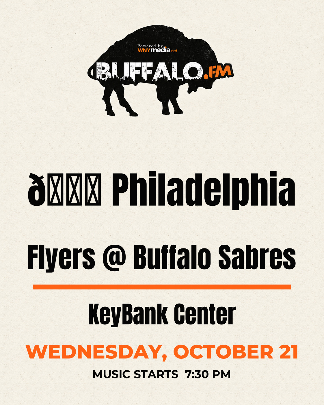 🏒 Philadelphia Flyers @ Buffalo Sabres at KeyBank Center, Wednesday, October 21, 7:30 PM