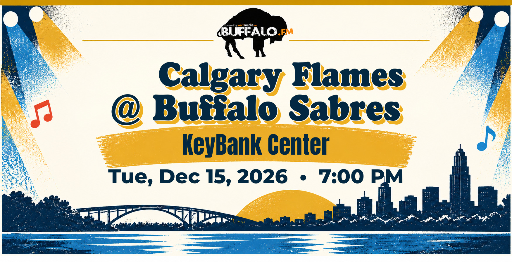 🏒 Calgary Flames @ Buffalo Sabres at KeyBank Center, Tue, Dec 15, 2026, 7:00 PM