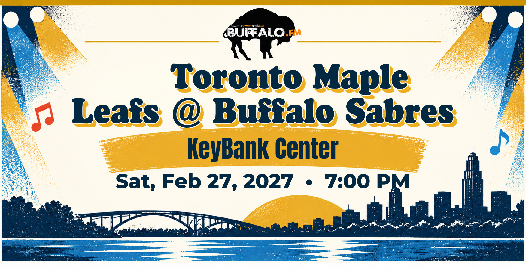 🏒 Toronto Maple Leafs @ Buffalo Sabres at KeyBank Center, Sat, Feb 27, 2027, 7:00 PM
