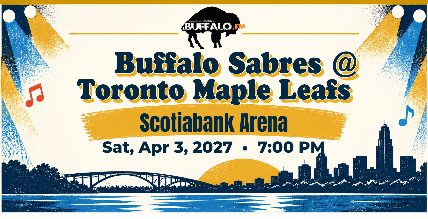 🏒 Buffalo Sabres @ Toronto Maple Leafs at Scotiabank Arena, Sat, Apr 3, 2027, 7:00 PM