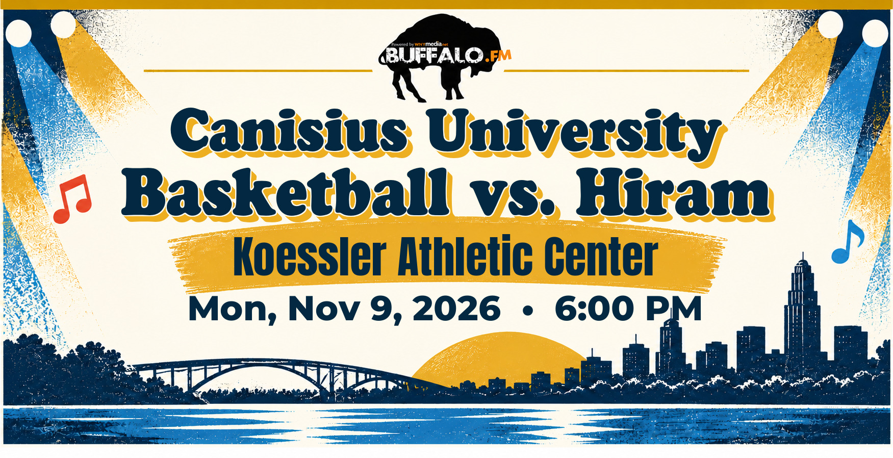 Canisius University Basketball vs. Hiram at Koessler Athletic Center, Mon, Nov 9, 2026, 6:00 PM