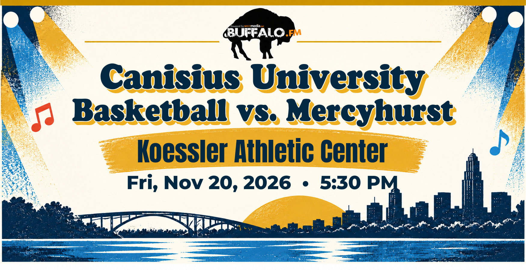 Canisius University Basketball vs. Mercyhurst at Koessler Athletic Center, Fri, Nov 20, 2026, 5:30 PM