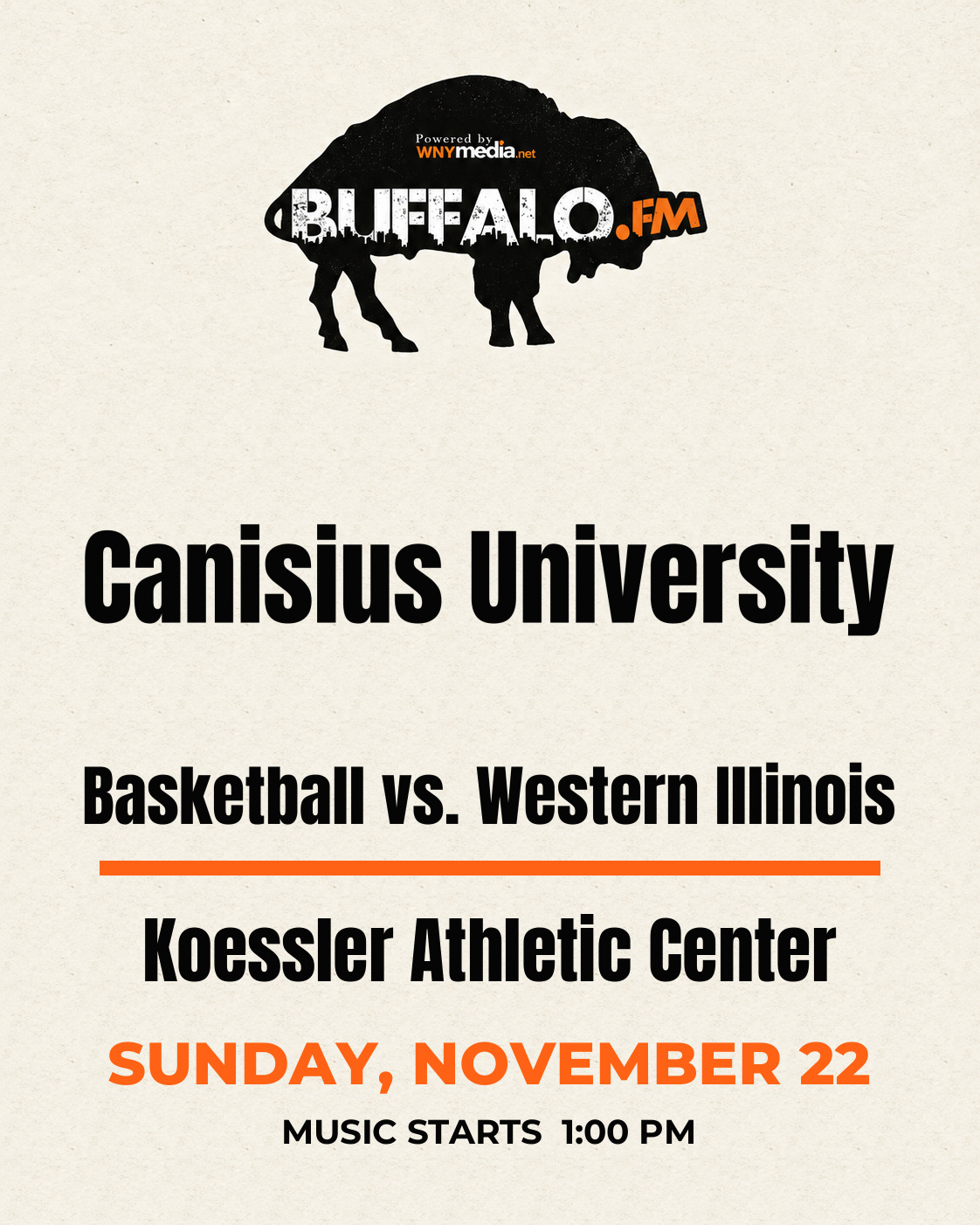 Canisius University Basketball vs. Western Illinois at Koessler Athletic Center, Sunday, November 22, 1:00 PM