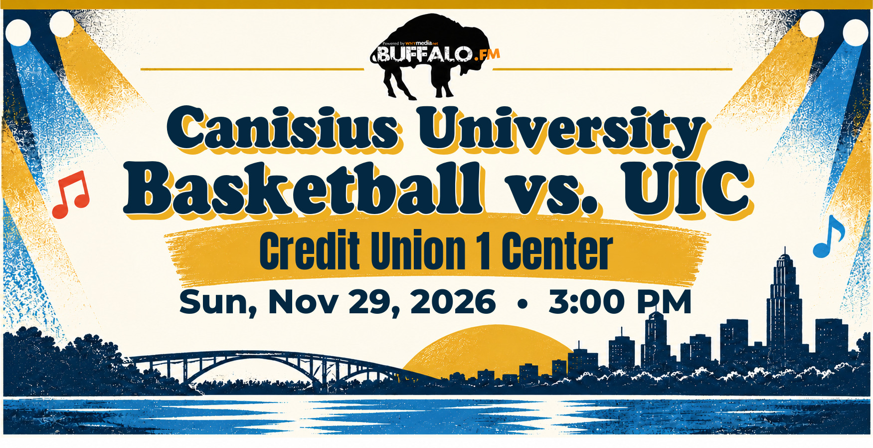 Canisius University Basketball vs. UIC at Credit Union 1 Center, Sun, Nov 29, 2026, 3:00 PM