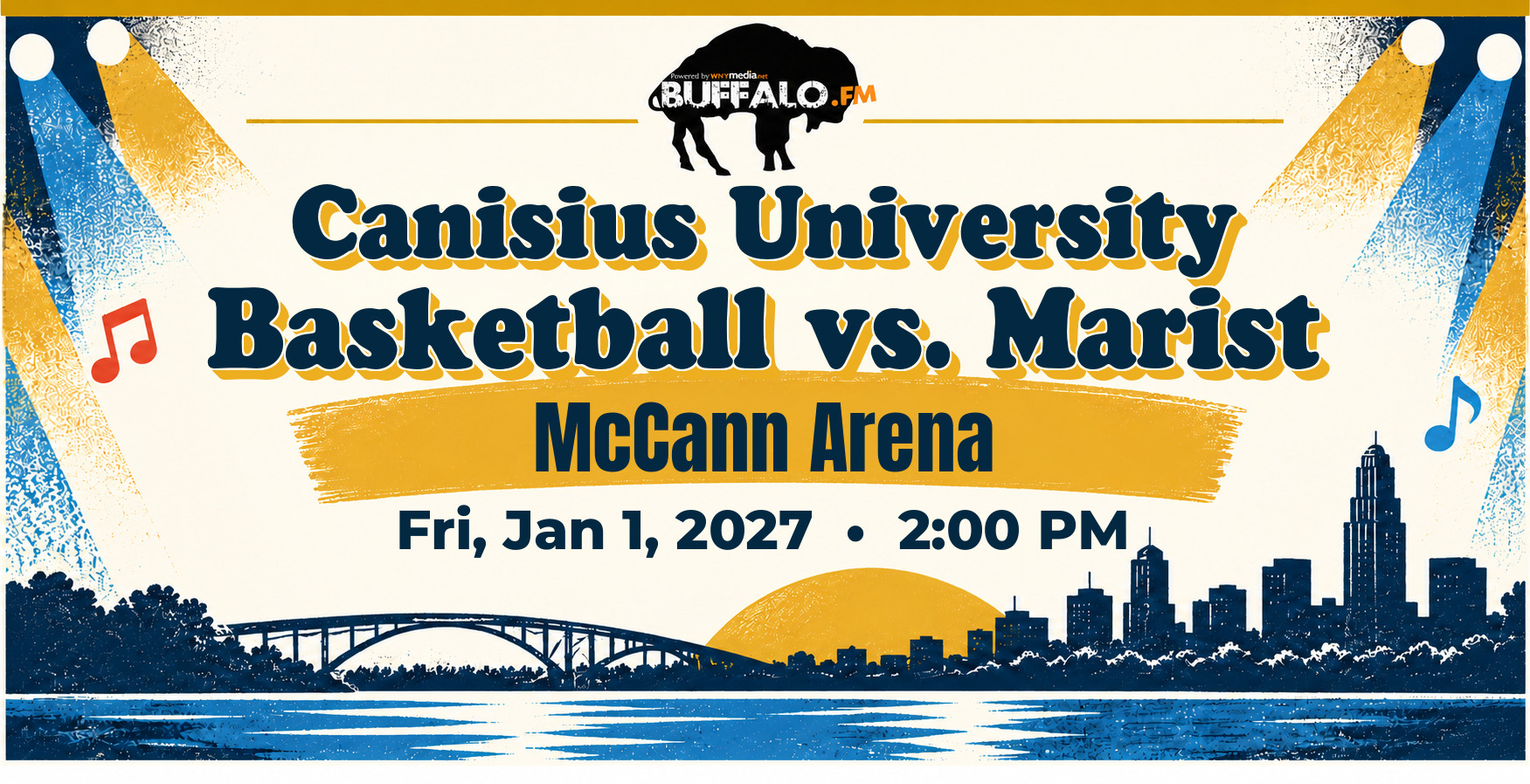 Canisius University Basketball vs. Marist at McCann Arena, Fri, Jan 1, 2027, 2:00 PM