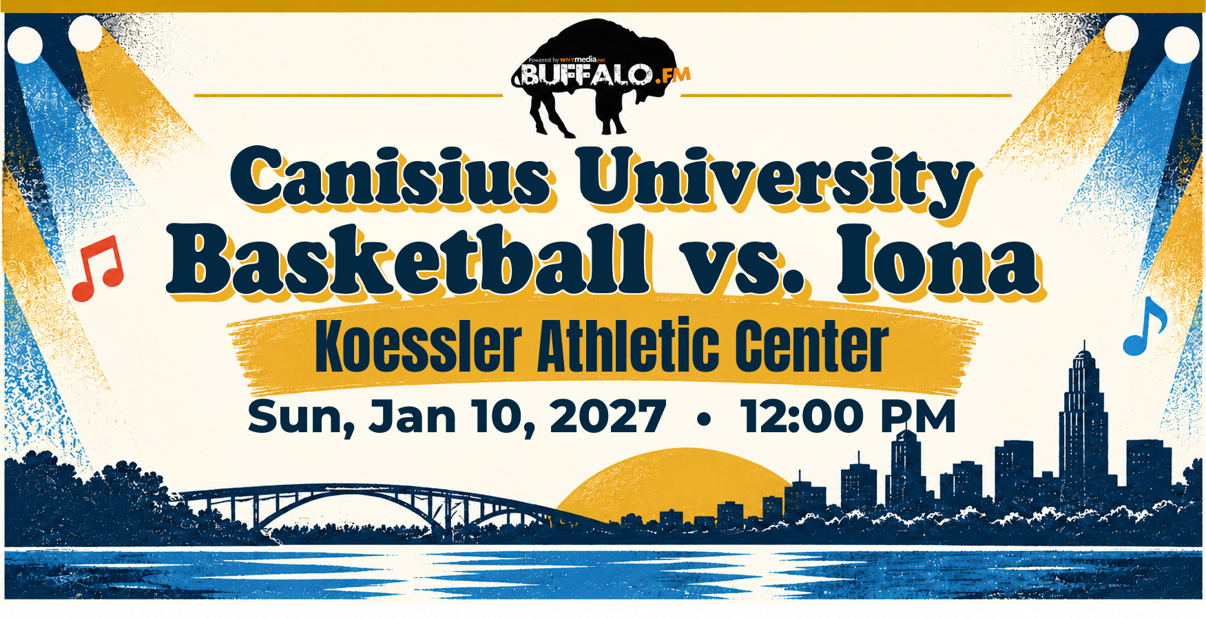 Canisius University Basketball vs. Iona at Koessler Athletic Center, Sun, Jan 10, 2027, 12:00 PM