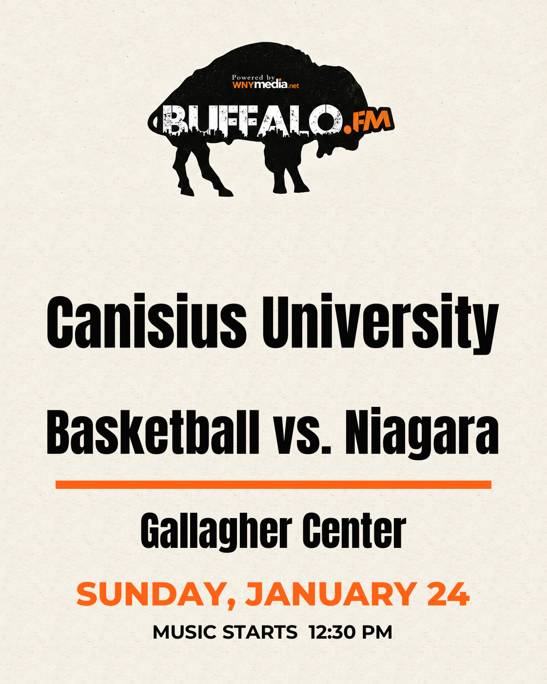Canisius University Basketball vs. Niagara at Gallagher Center, Sunday, January 24, 12:30 PM
