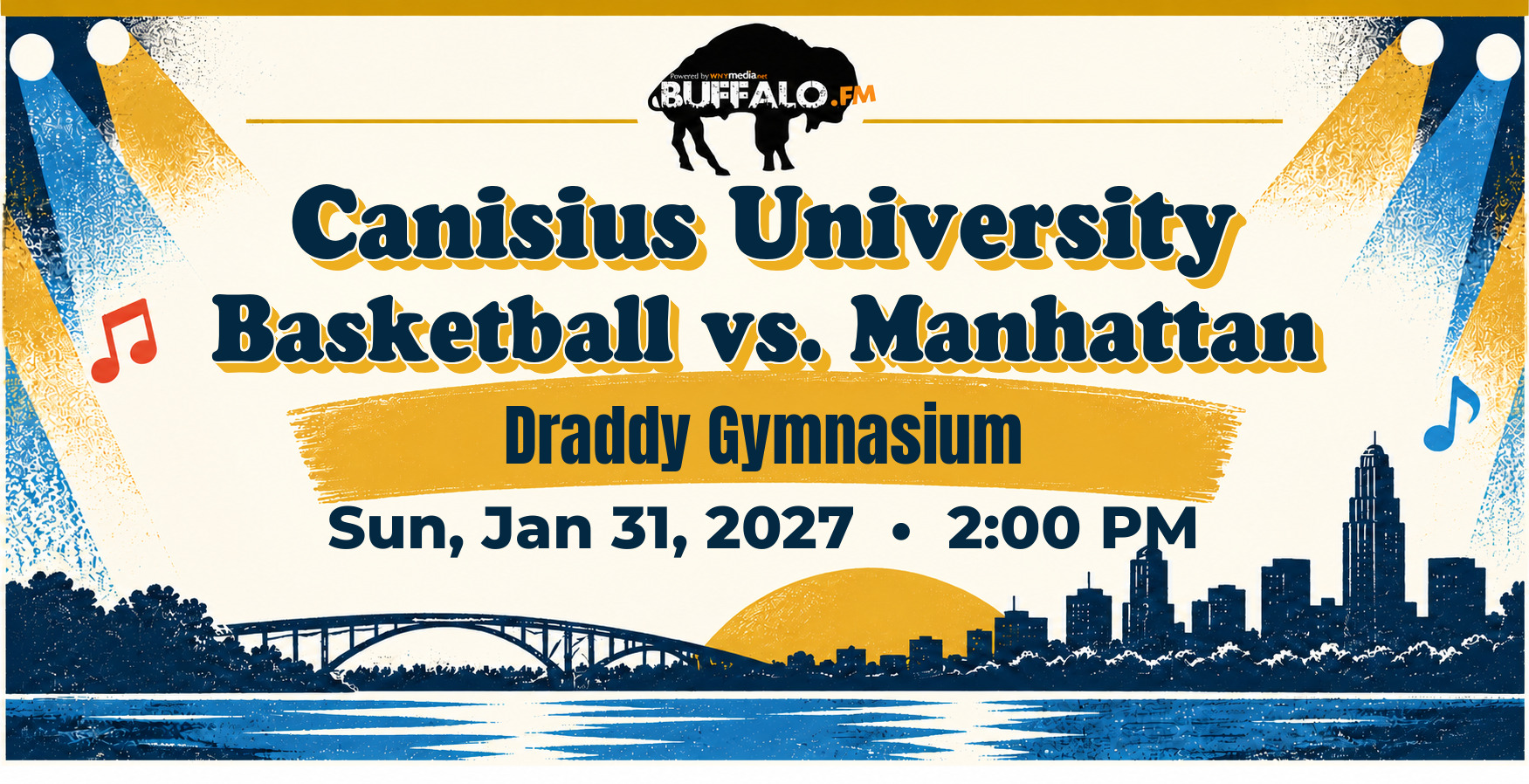 Canisius University Basketball vs. Manhattan at Draddy Gymnasium, Sun, Jan 31, 2027, 2:00 PM