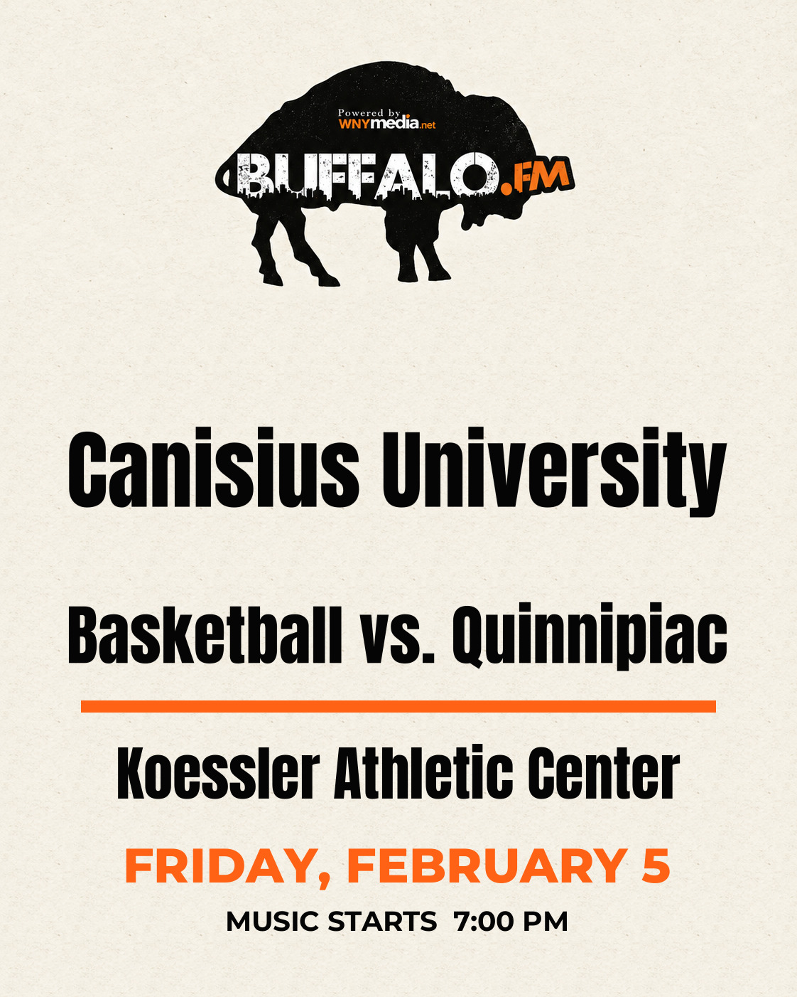 Canisius University Basketball vs. Quinnipiac at Koessler Athletic Center, Friday, February 5, 7:00 PM