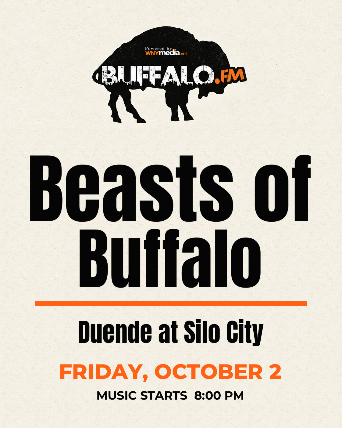 Beasts of Buffalo at Duende at Silo City, Friday, October 2, 8:00 PM