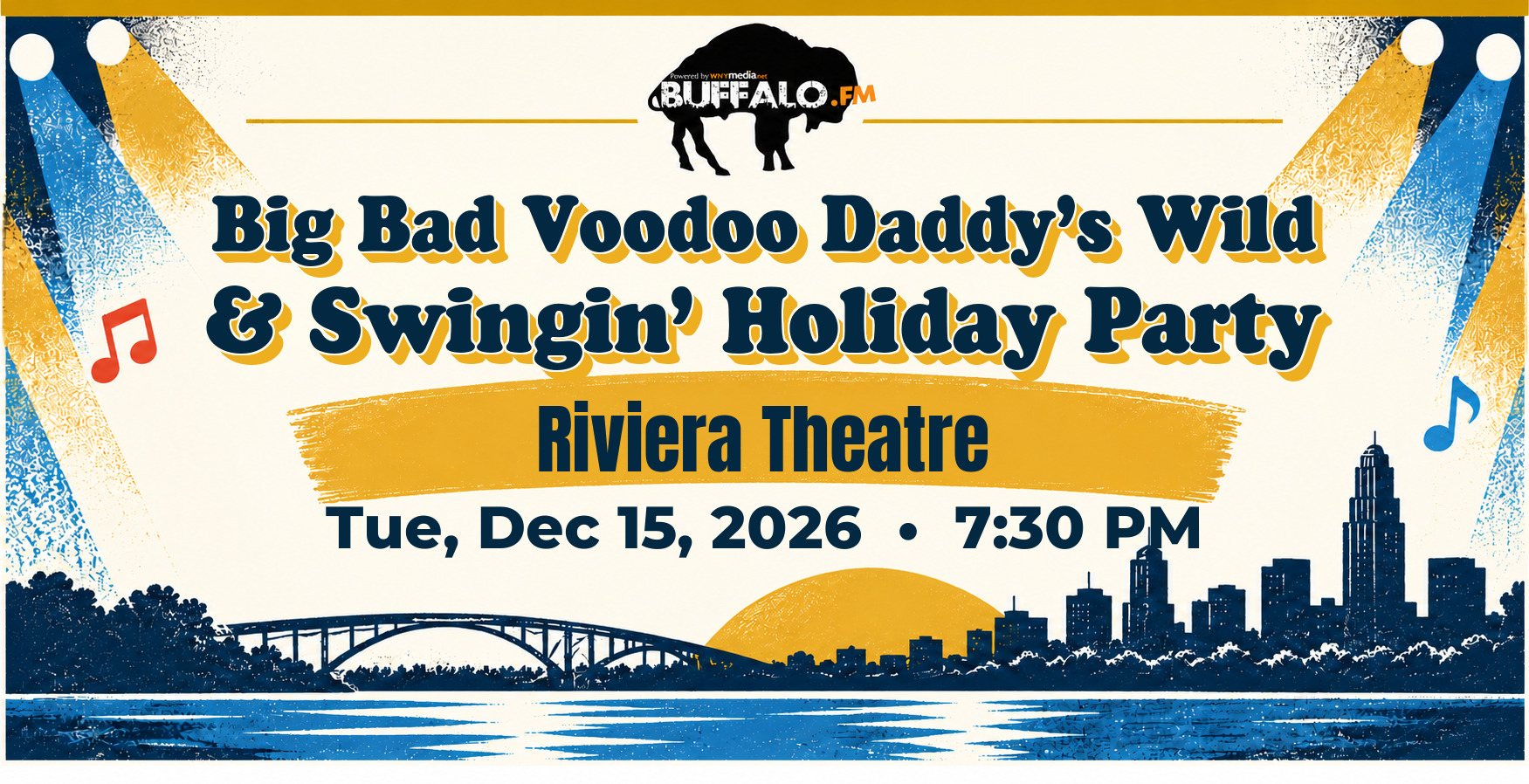 Big Bad Voodoo Daddy’s Wild & Swingin’ Holiday Party at Riviera Theatre, Tue, Dec 15, 2026, 7:30 PM