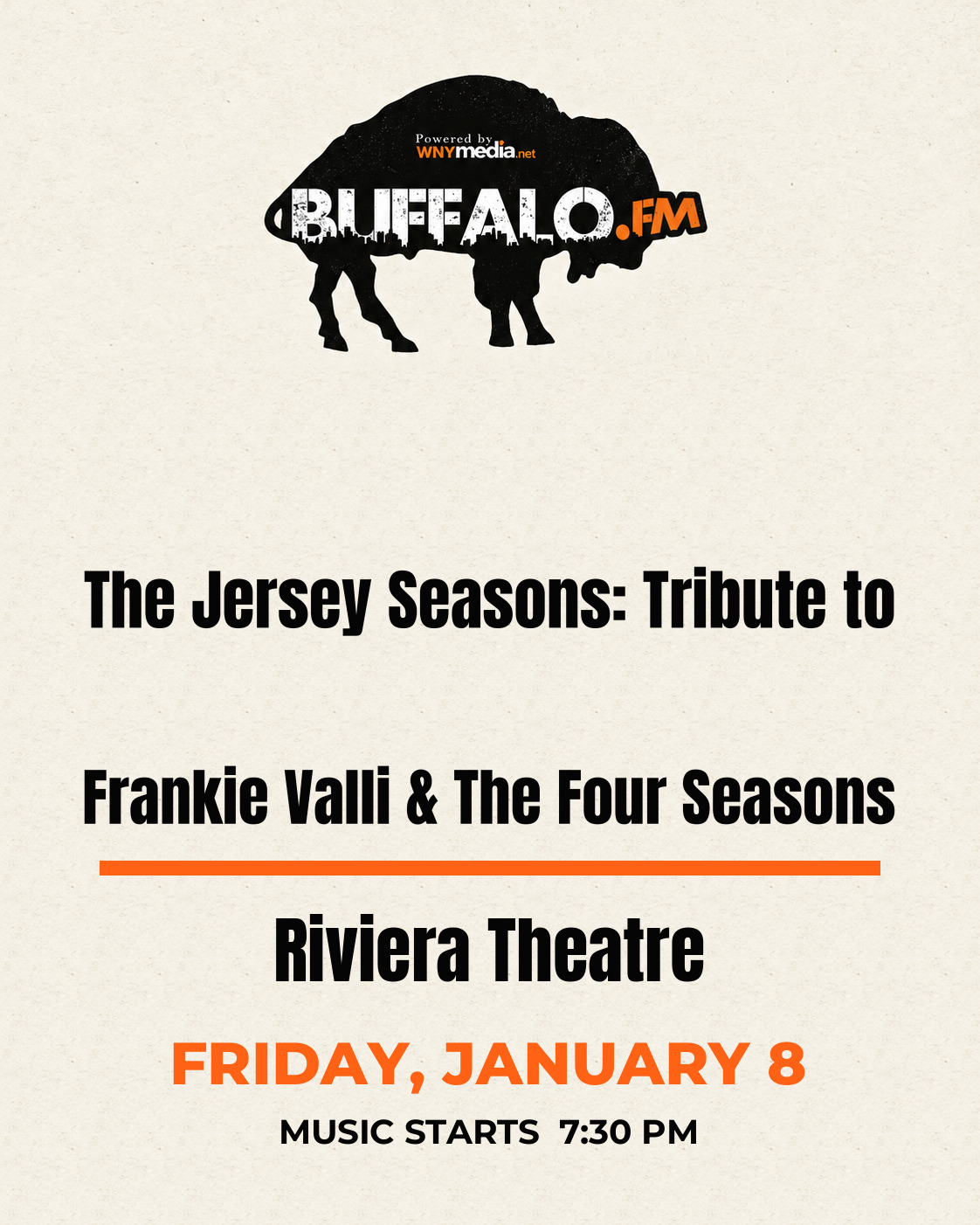 The Jersey Seasons: Tribute to Frankie Valli & The Four Seasons at Riviera Theatre, Friday, January 8, 7:30 PM