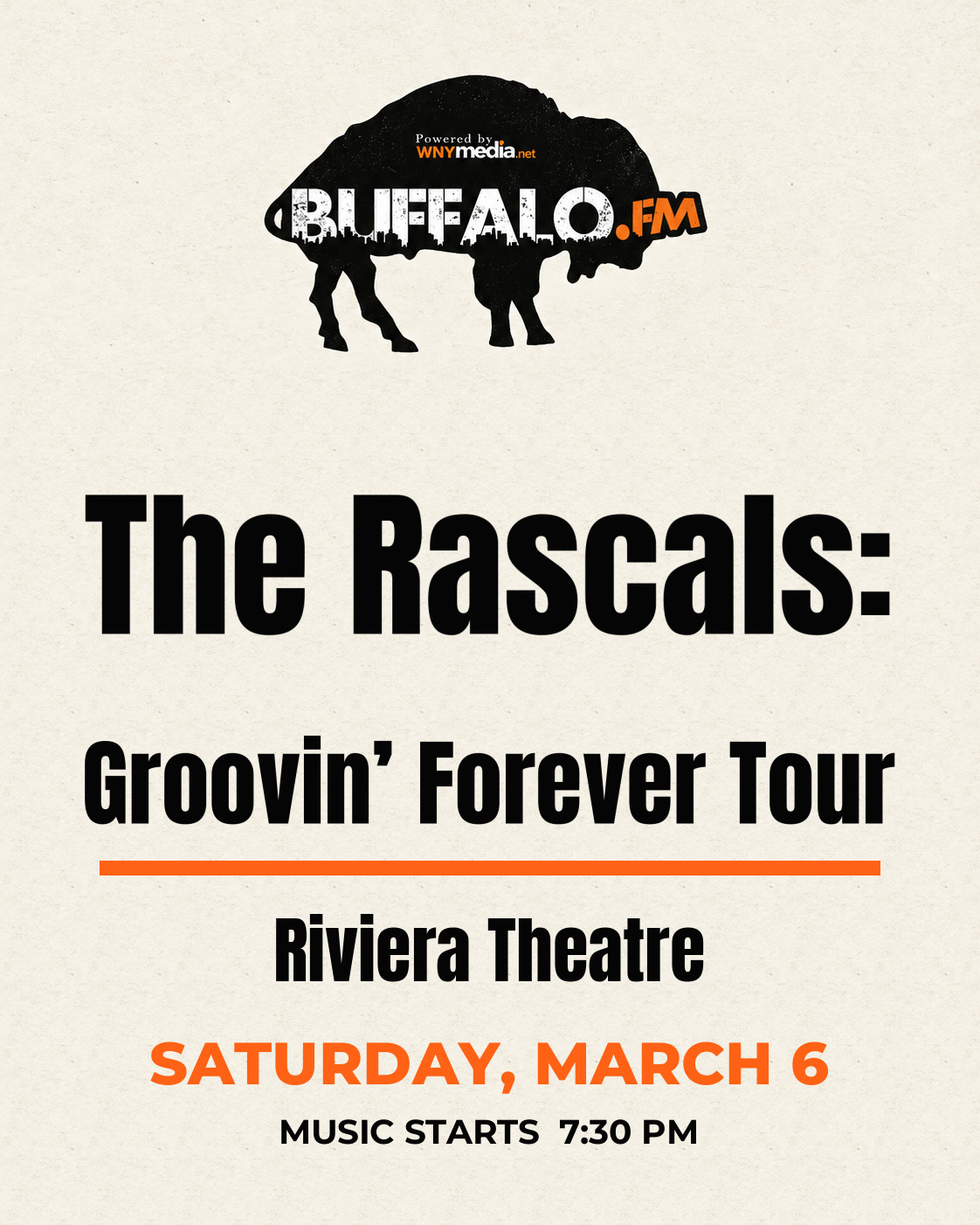 The Rascals: Groovin’ Forever Tour at Riviera Theatre, Saturday, March 6, 7:30 PM