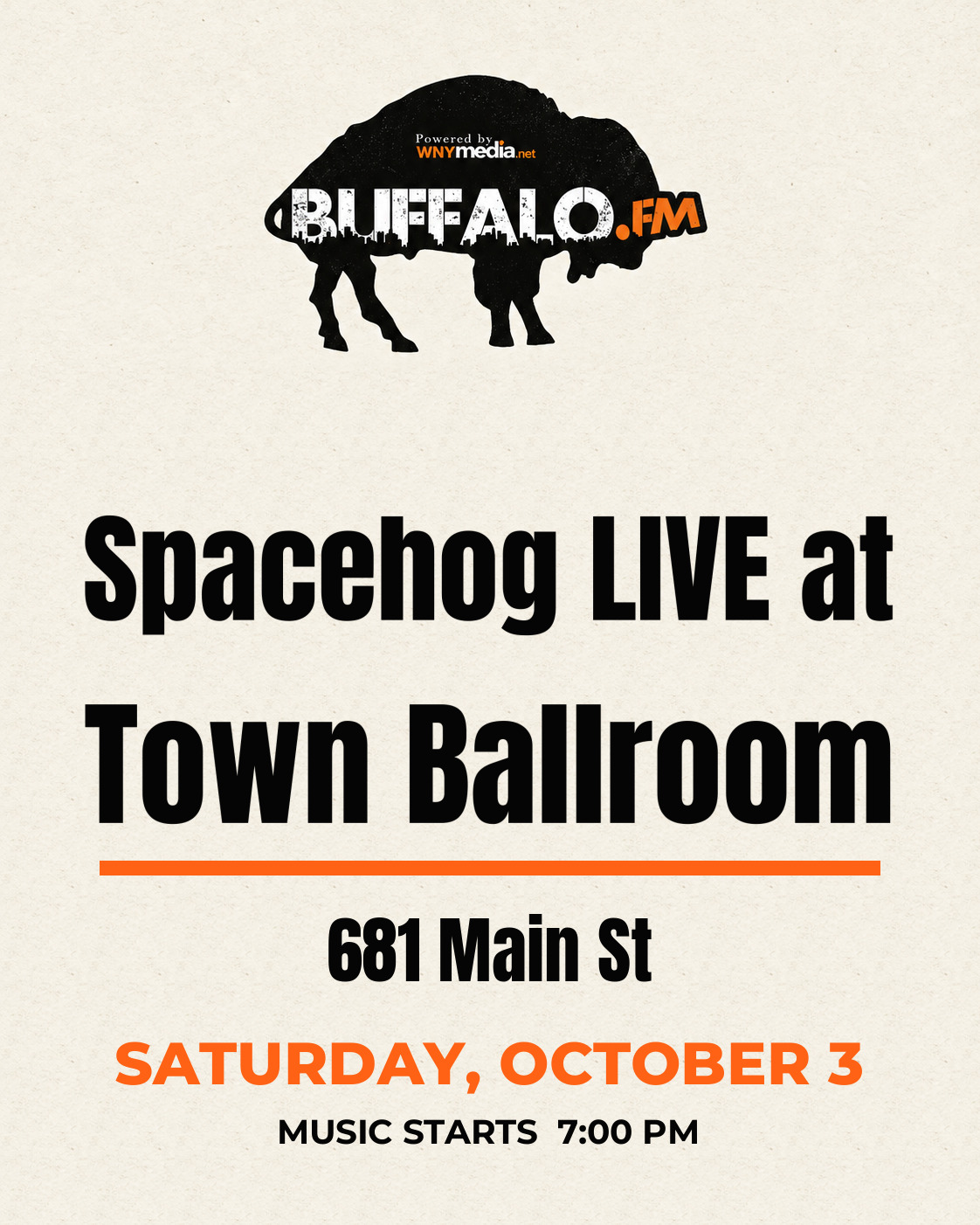 Spacehog LIVE at Town Ballroom at 681 Main St, Saturday, October 3, 7:00 PM
