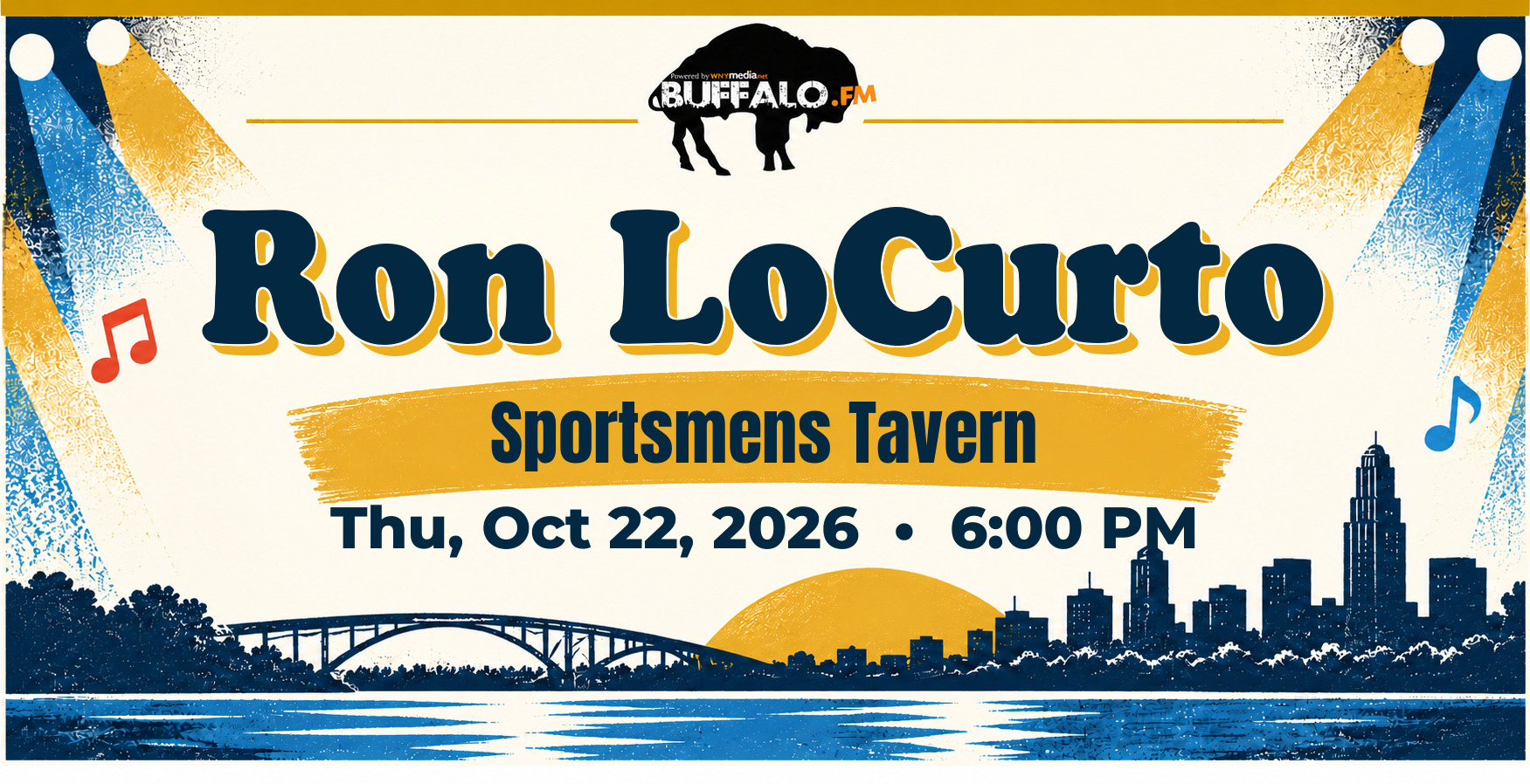 Ron LoCurto at Sportsmens Tavern, Thu, Oct 22, 2026, 6:00 PM