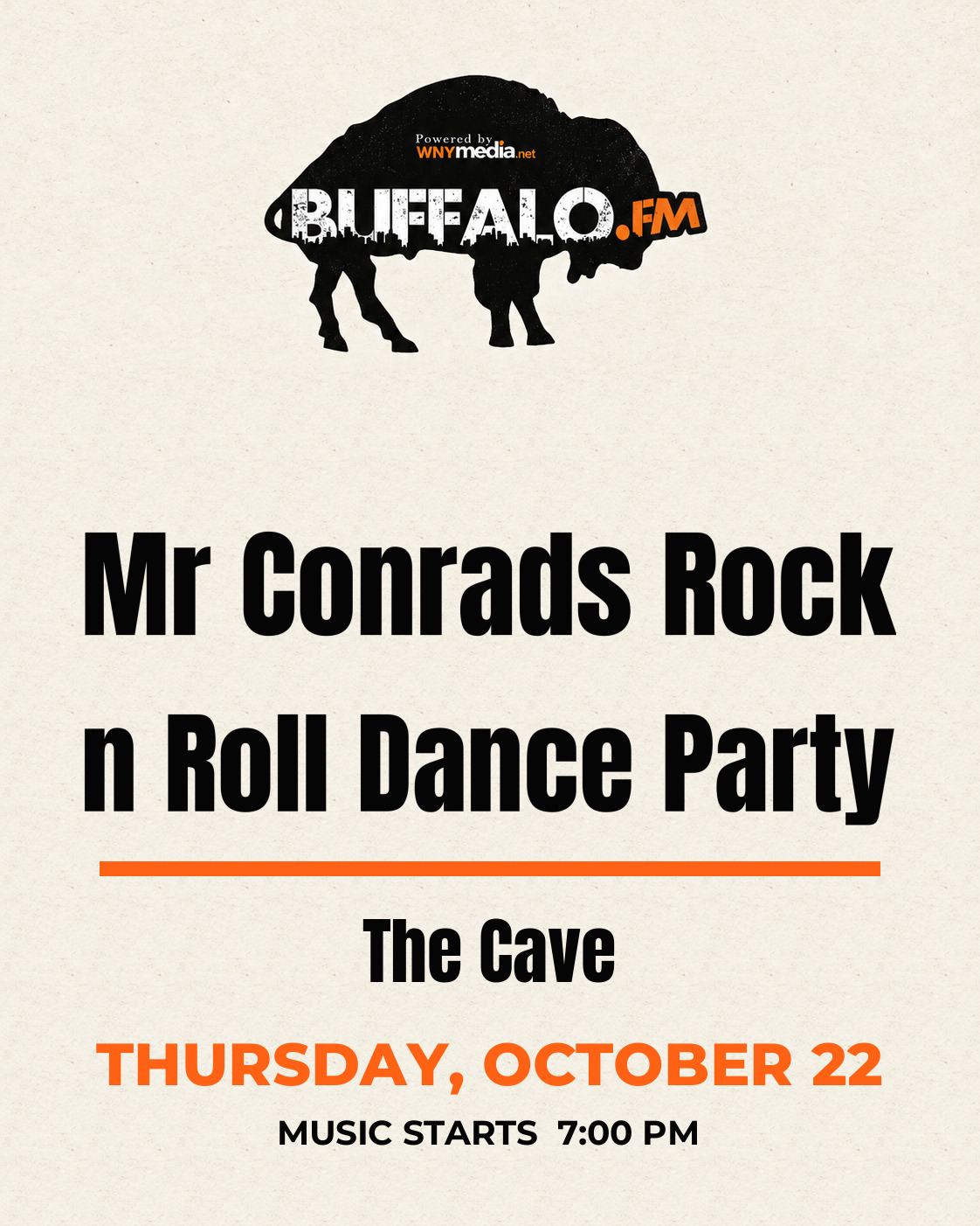 Mr Conrads Rock n Roll Dance Party at The Cave, Thursday, October 22, 7:00 PM