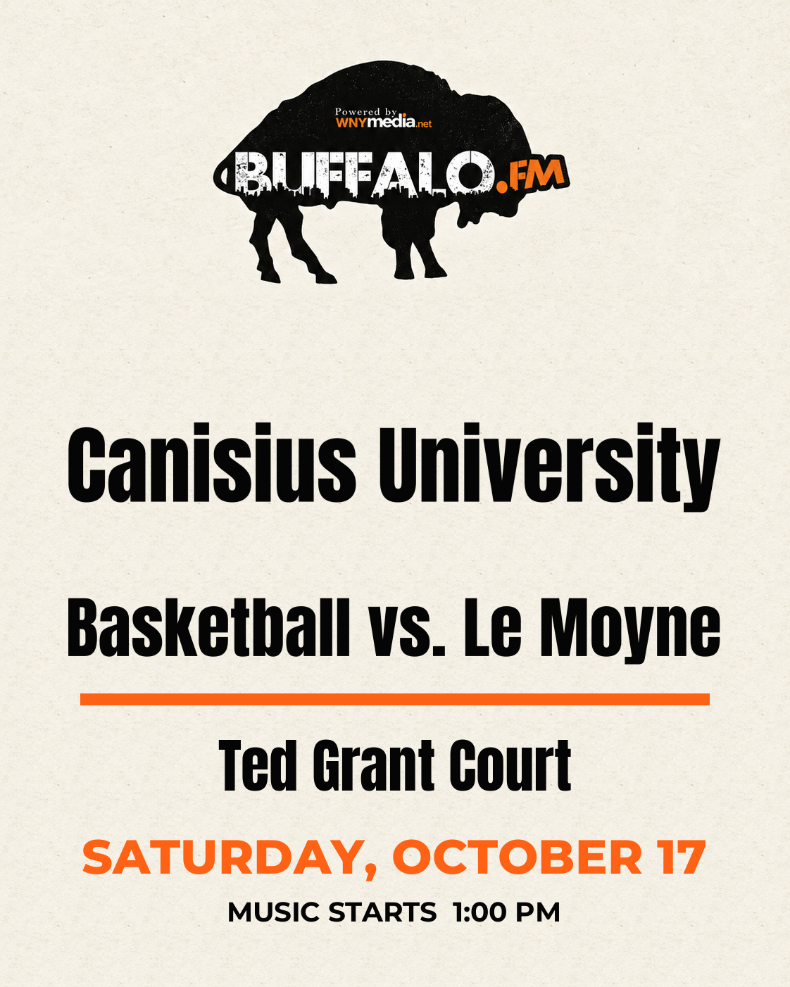Canisius University Basketball vs. Le Moyne at Ted Grant Court, Saturday, October 17, 1:00 PM