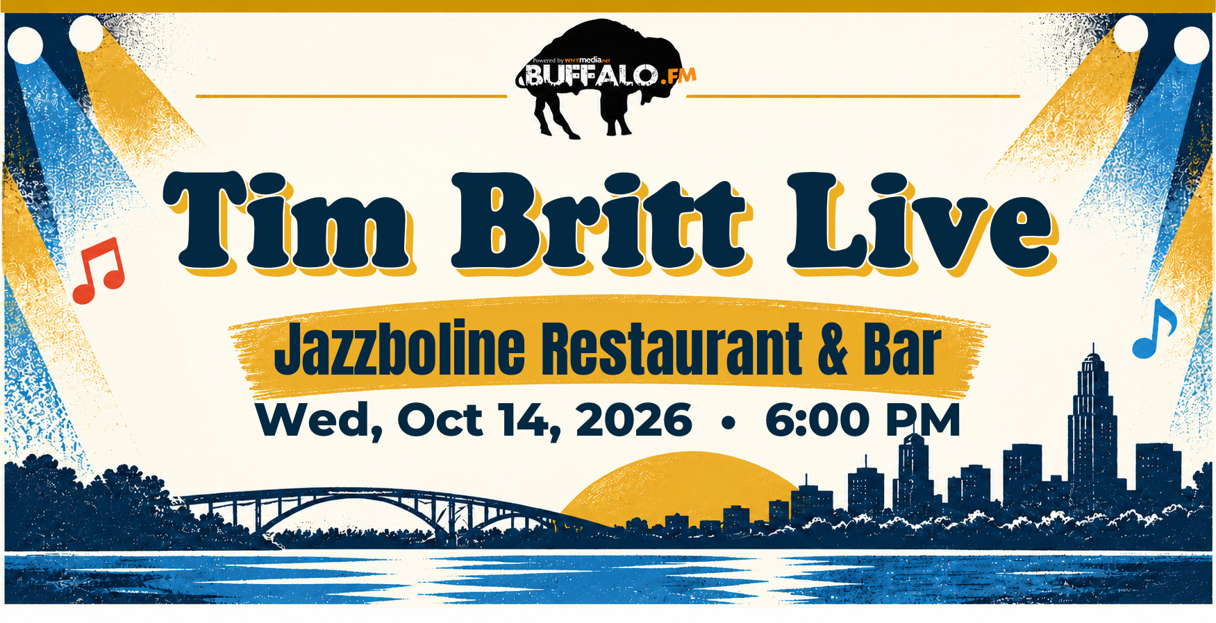 Tim Britt Live at Jazzboline Restaurant & Bar, Wed, Oct 14, 2026, 6:00 PM