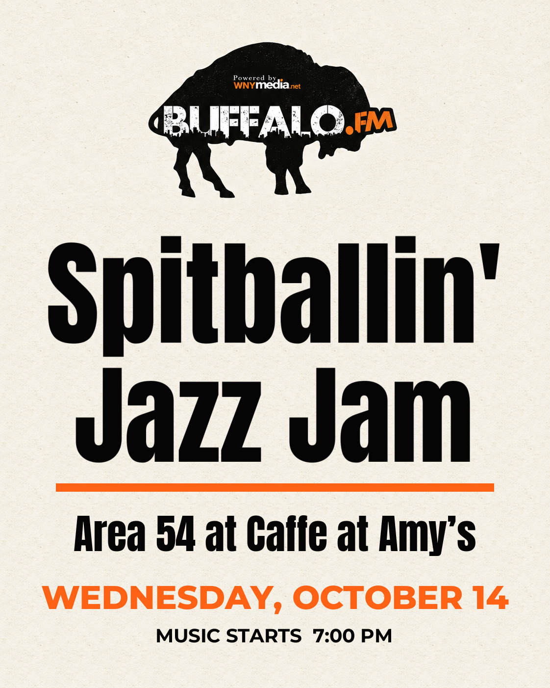 Spitballin' Jazz Jam at Area 54 at Caffe at Amy’s, Wednesday, October 14, 7:00 PM
