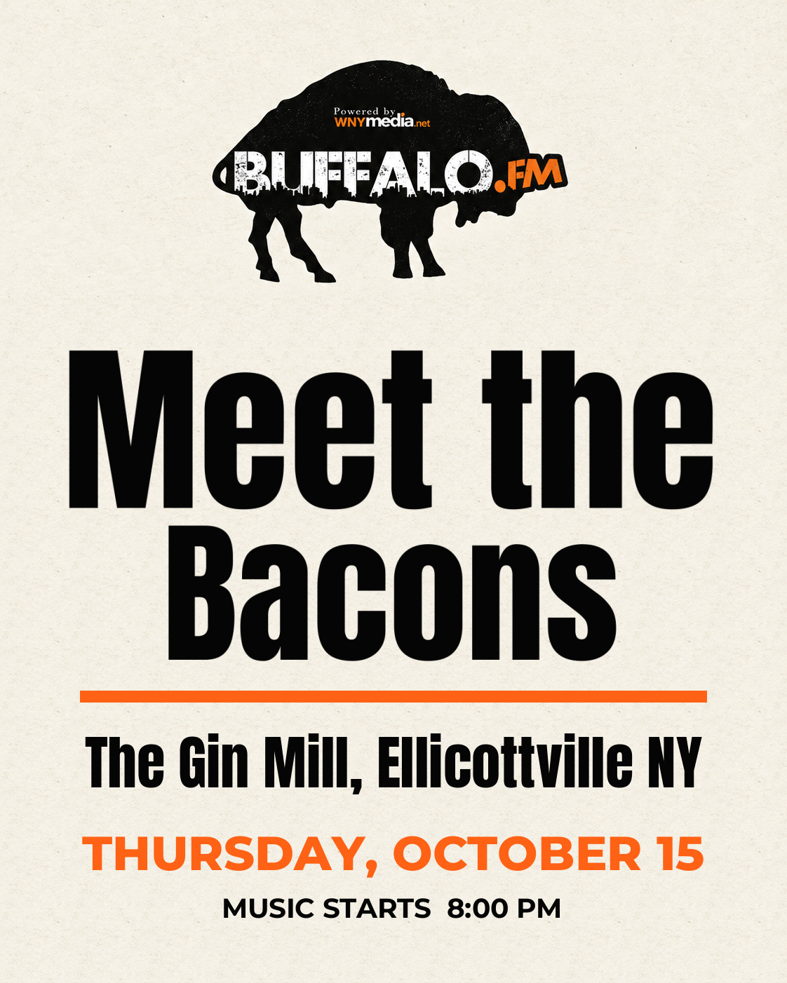Meet the Bacons at The Gin Mill, Ellicottville NY, Thursday, October 15, 8:00 PM