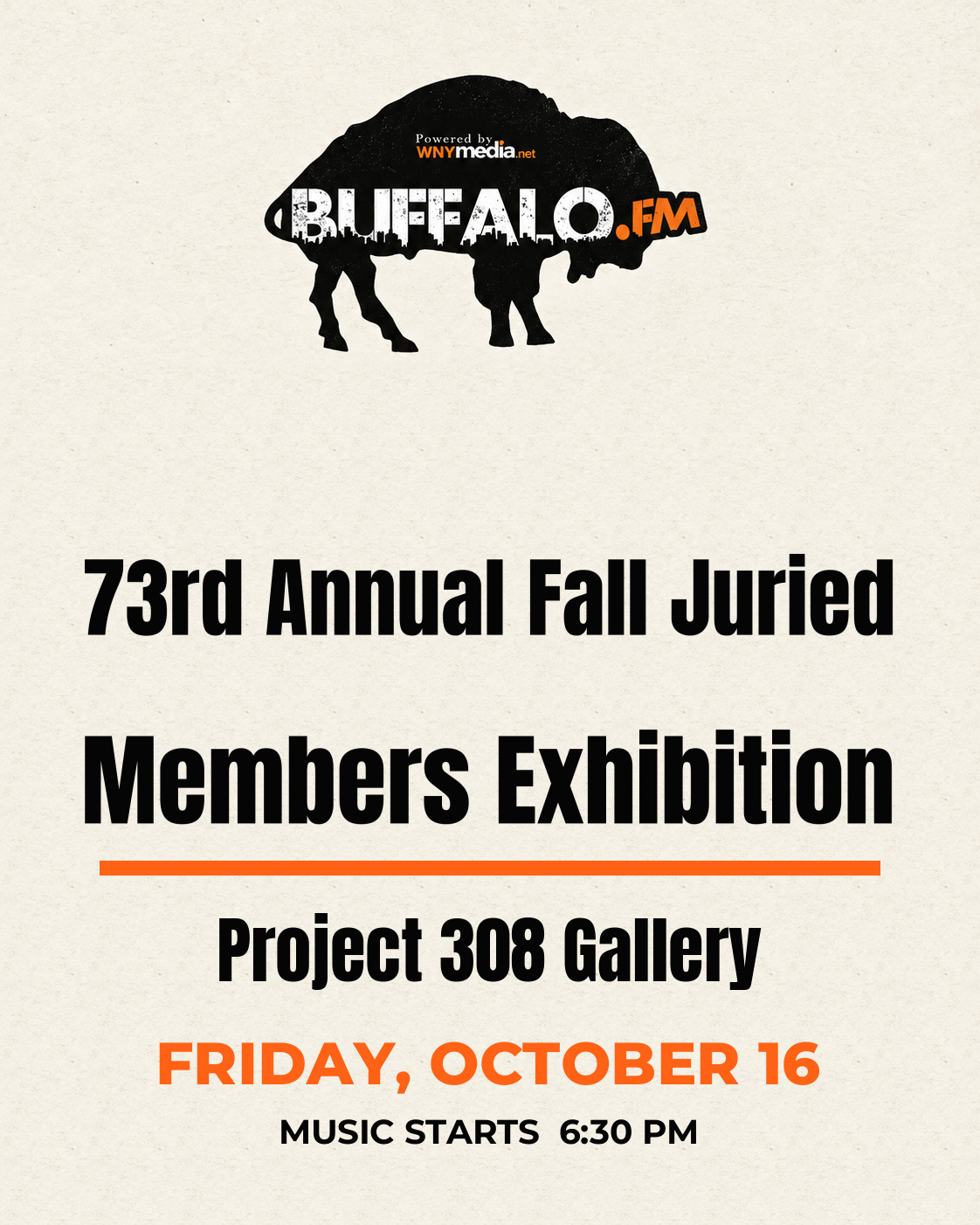 73rd Annual Fall Juried Members Exhibition at Project 308 Gallery, Friday, October 16, 6:30 PM
