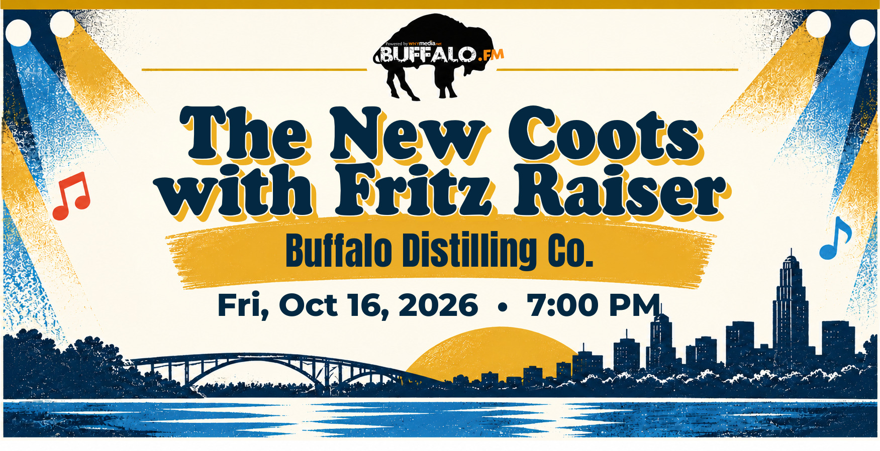 The New Coots with Fritz Raiser at Buffalo Distilling Co., Fri, Oct 16, 2026, 7:00 PM