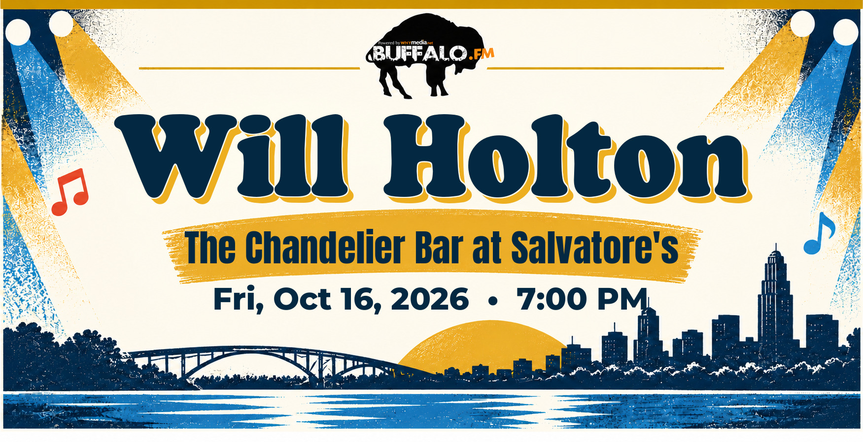 Will Holton at The Chandelier Bar at Salvatore's, Fri, Oct 16, 2026, 7:00 PM