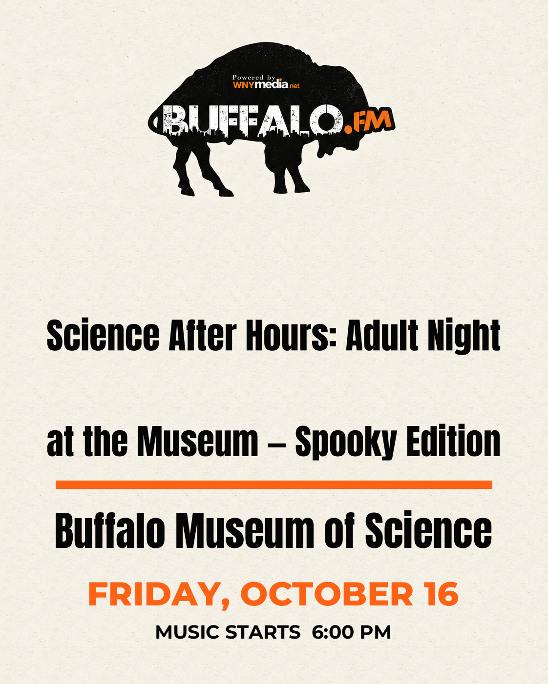 Science After Hours: Adult Night at the Museum — Spooky Edition at Buffalo Museum of Science, Friday, October 16, 6:00 PM