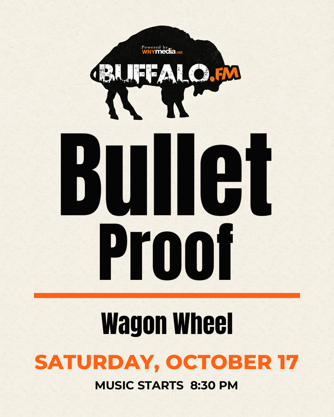 Bullet Proof at Wagon Wheel, Saturday, October 17, 8:30 PM