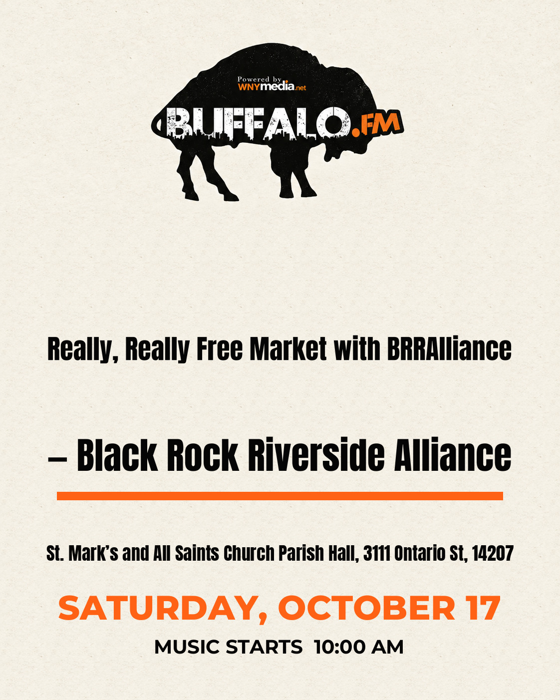 Really, Really Free Market with BRRAlliance — Black Rock Riverside Alliance at St. Mark’s and All Saints Church Parish Hall, 3111 Ontario St, 14207, Saturday, October 17, 10:00 AM