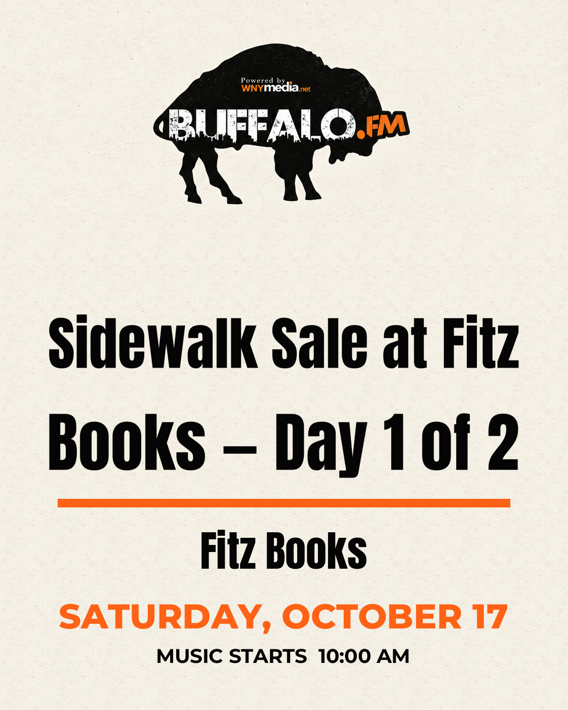 Sidewalk Sale at Fitz Books — Day 1 of 2 at Fitz Books, Saturday, October 17, 10:00 AM