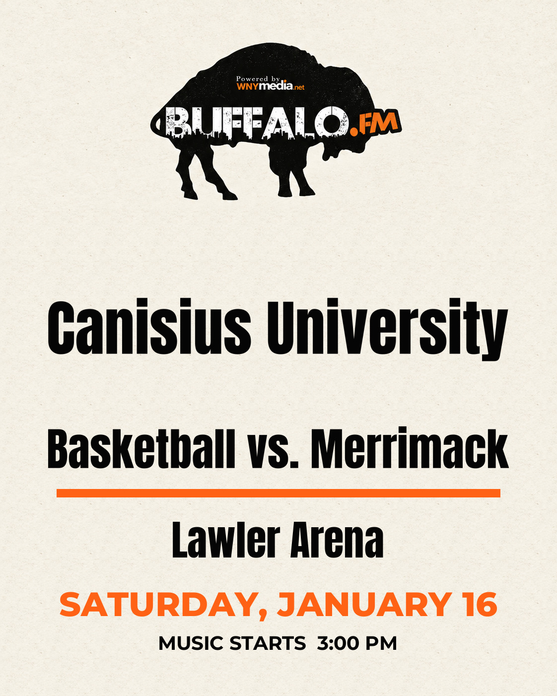 Canisius University Basketball vs. Merrimack at Lawler Arena, Saturday, January 16, 3:00 PM