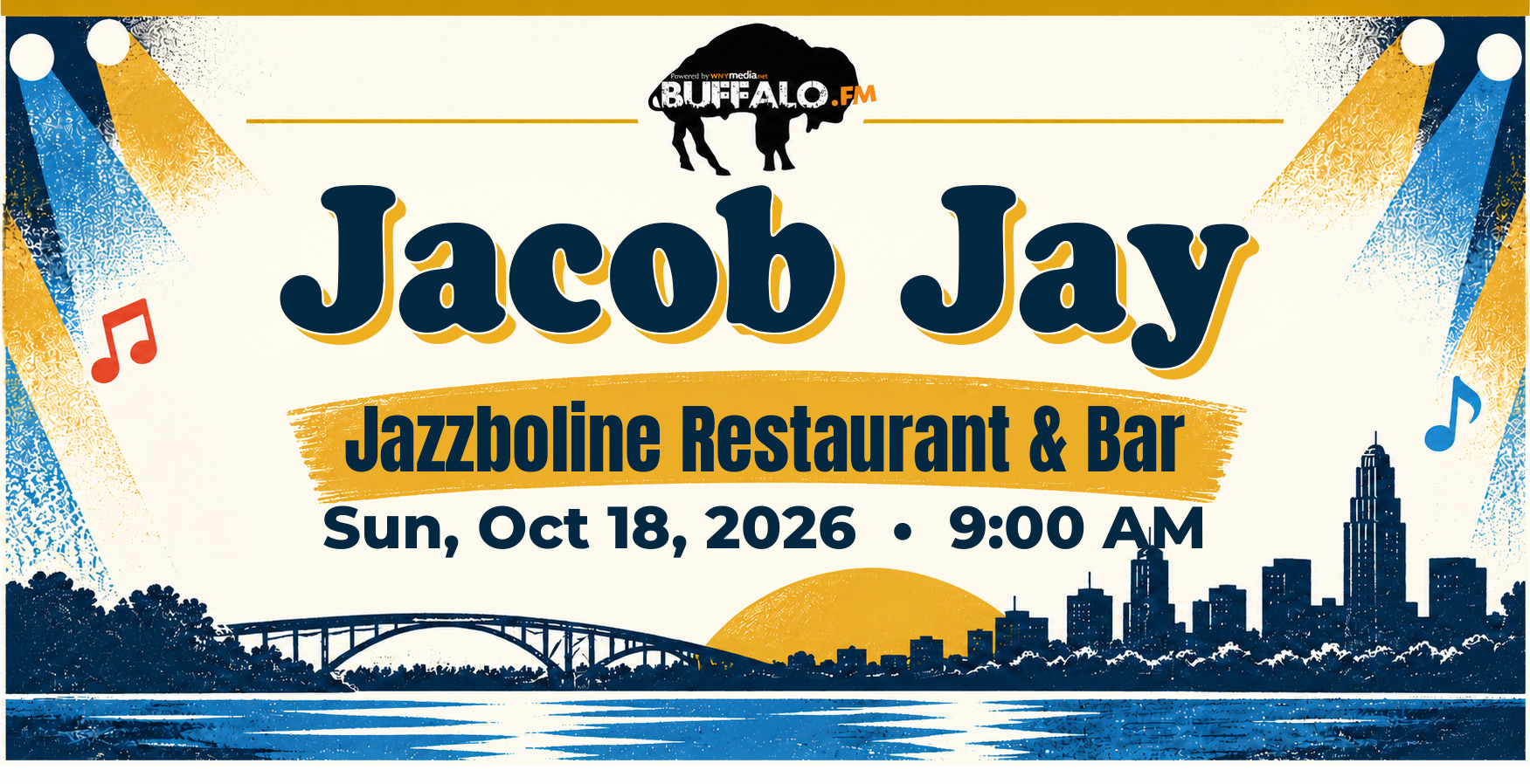 Jacob Jay at Jazzboline Restaurant & Bar, Sun, Oct 18, 2026, 9:00 AM