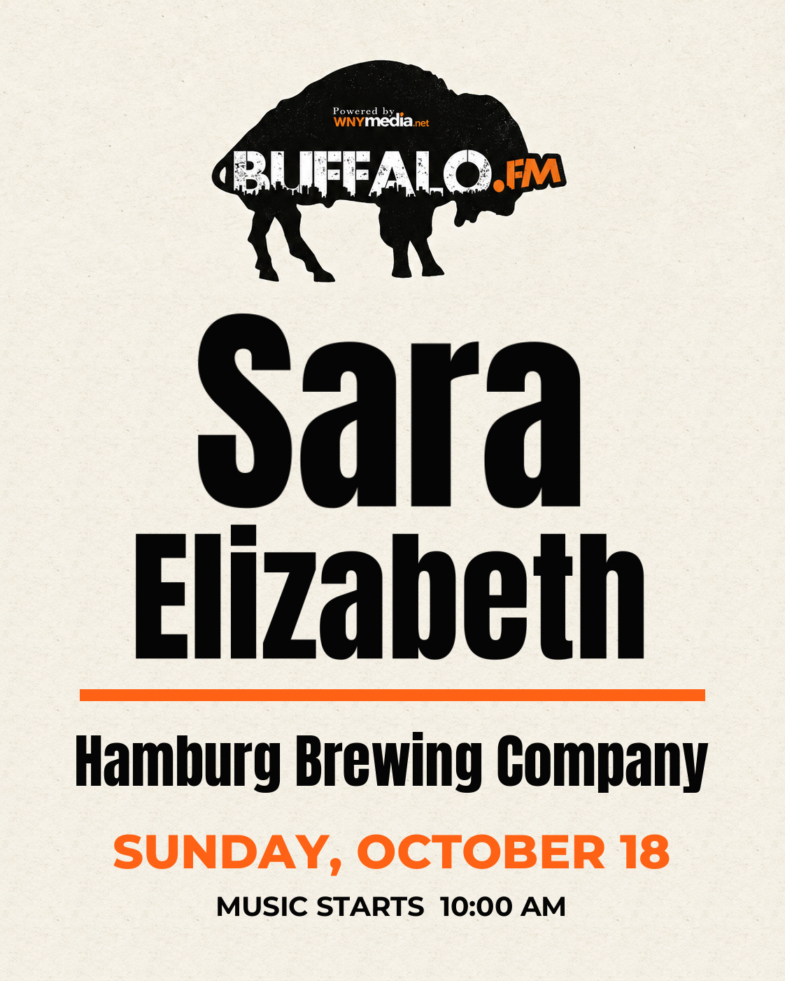 Sara Elizabeth at Hamburg Brewing Company, Sunday, October 18, 10:00 AM