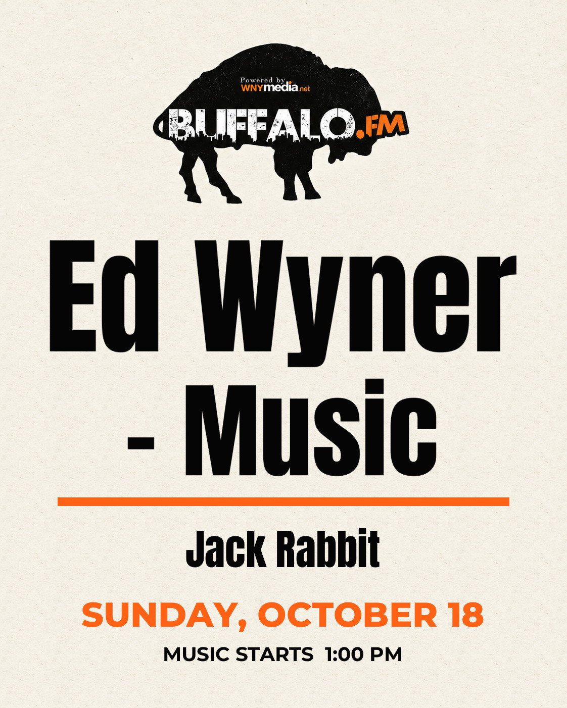 Ed Wyner - Music at Jack Rabbit, Sunday, October 18, 1:00 PM