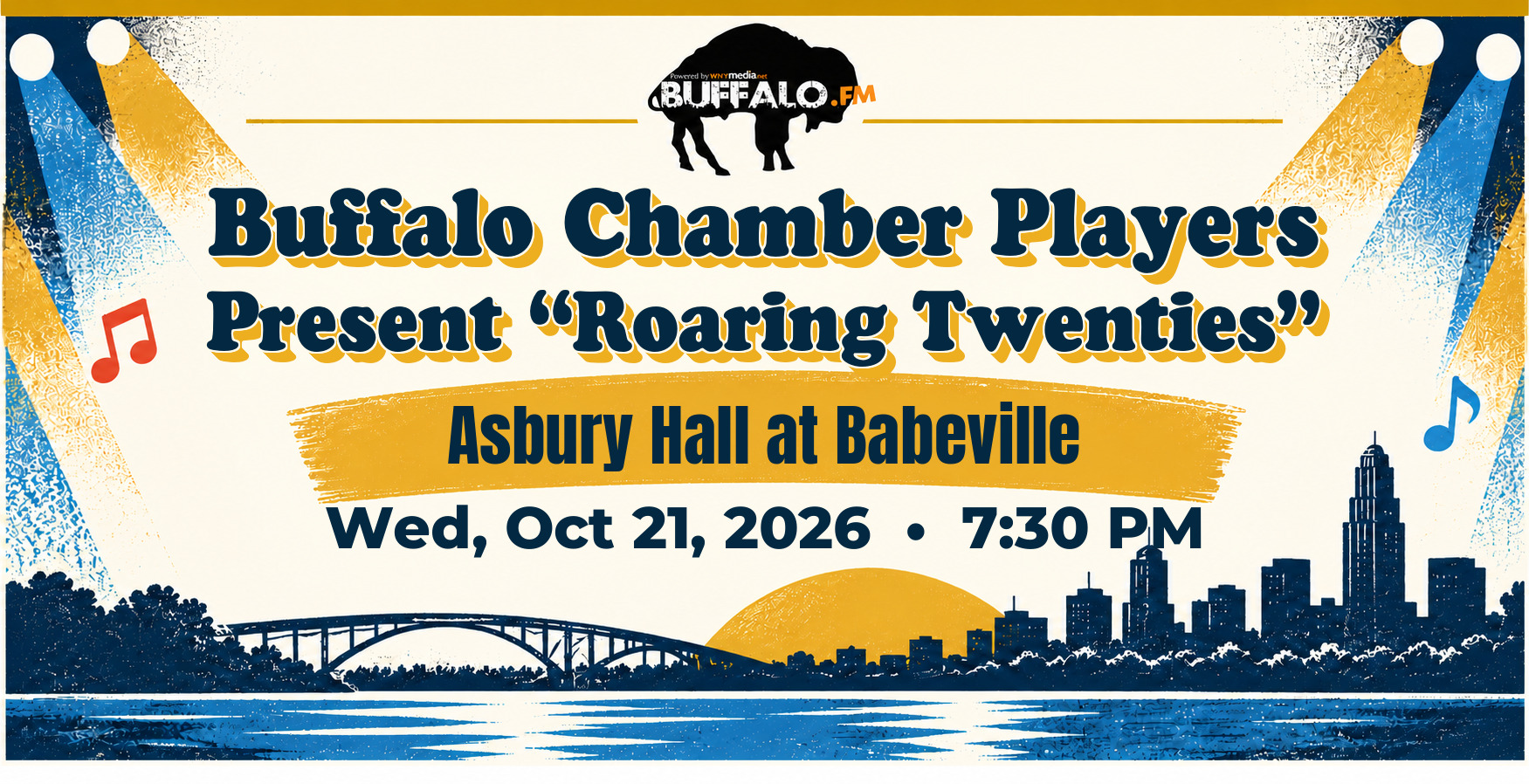Buffalo Chamber Players Present “Roaring Twenties” at Asbury Hall at Babeville, Wed, Oct 21, 2026, 7:30 PM