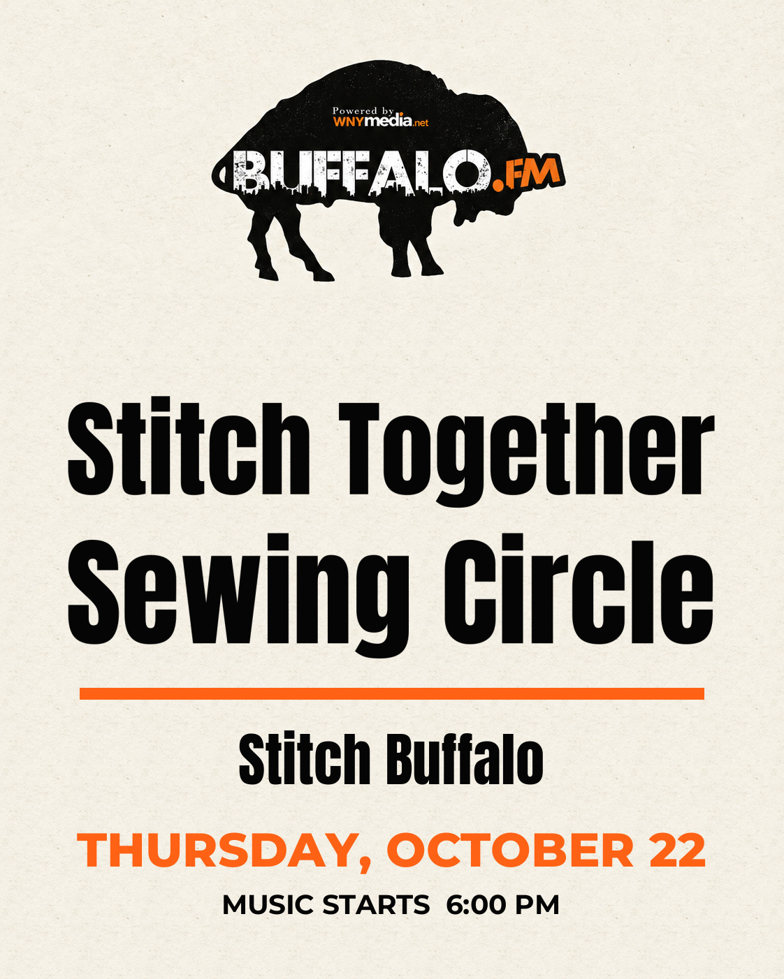 Stitch Together Sewing Circle at Stitch Buffalo, Thursday, October 22, 6:00 PM