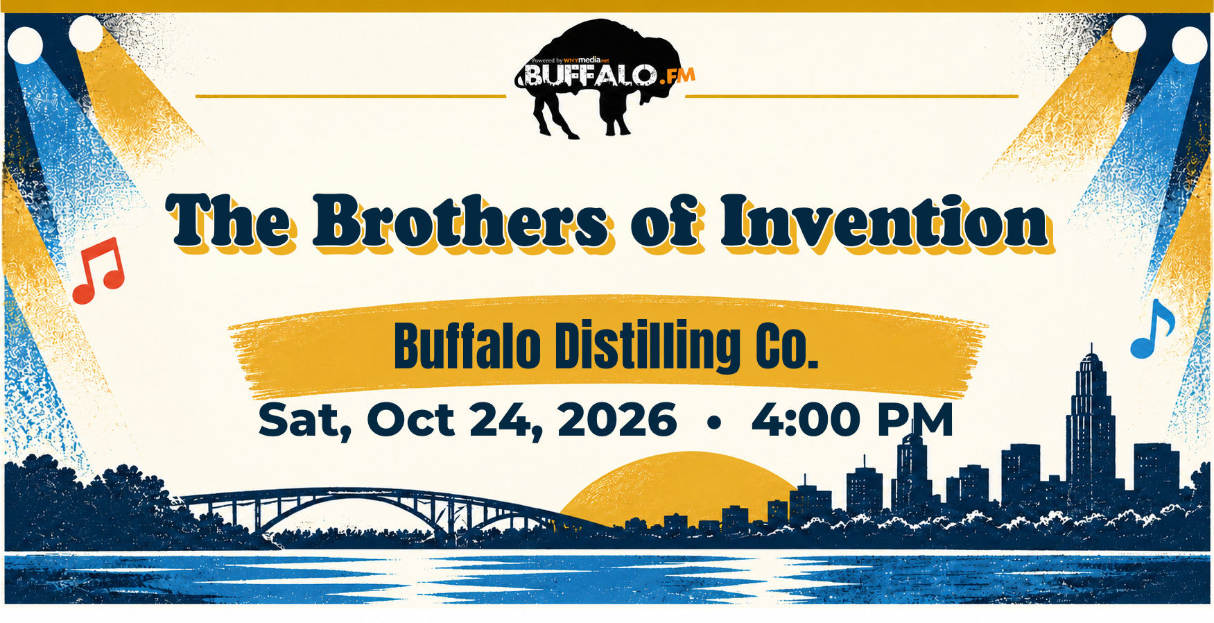 The Brothers of Invention at Buffalo Distilling Co., Sat, Oct 24, 2026, 4:00 PM