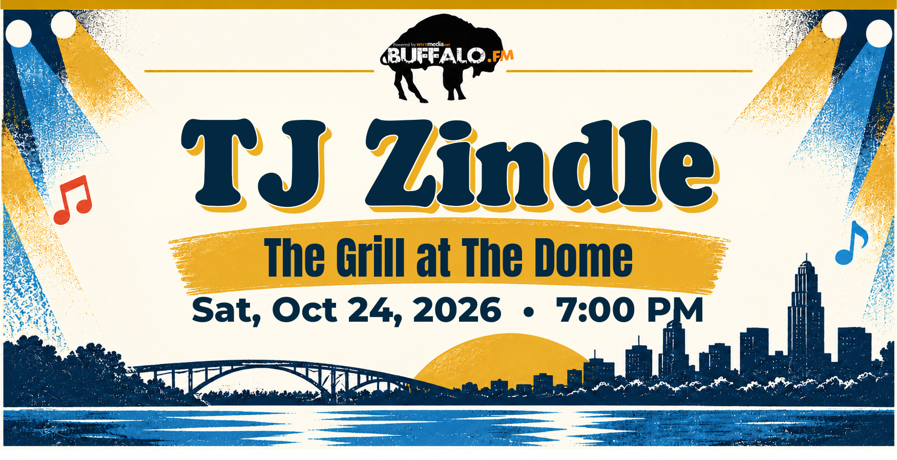 TJ Zindle at The Grill at The Dome, Sat, Oct 24, 2026, 7:00 PM