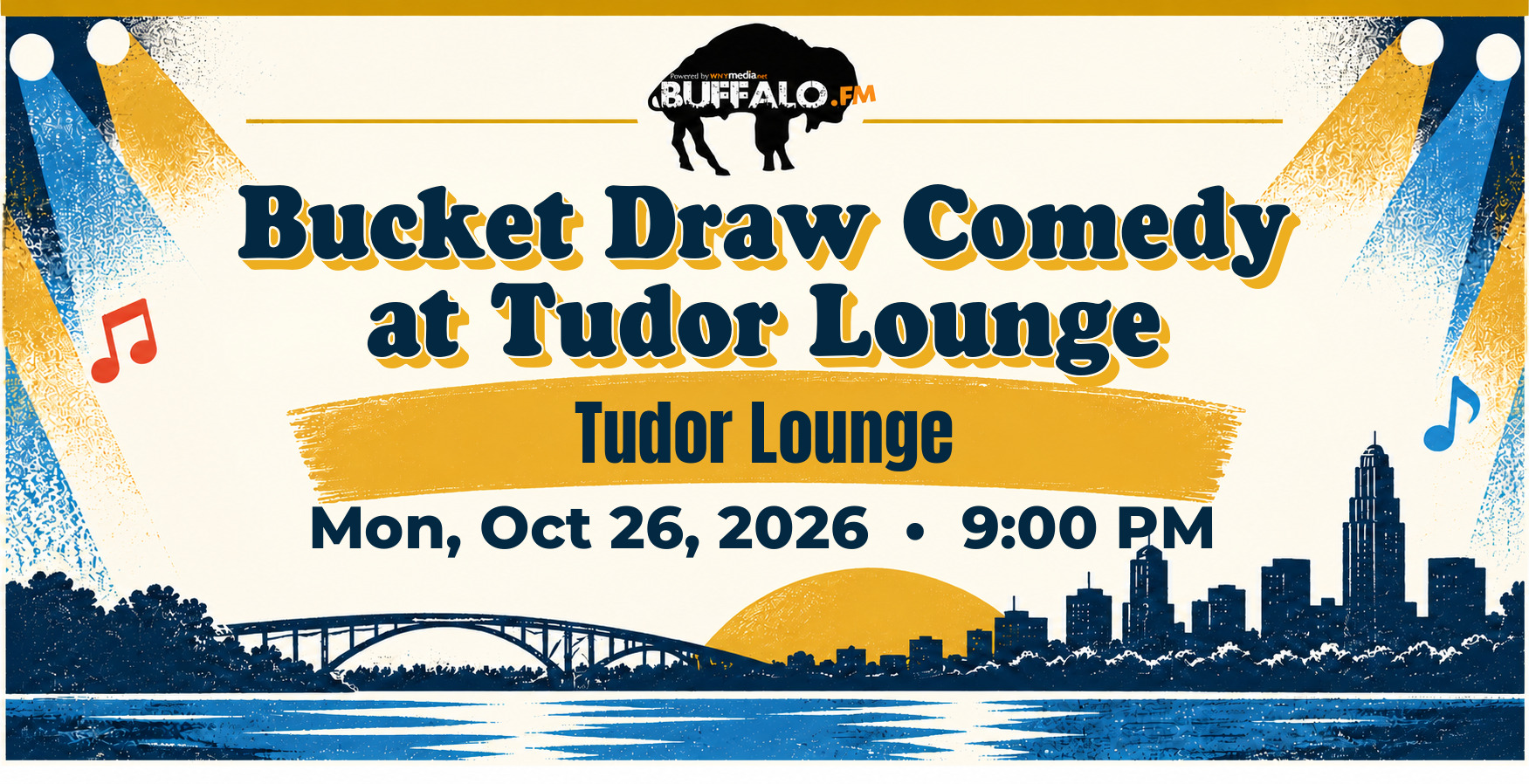 Bucket Draw Comedy at Tudor Lounge at Tudor Lounge, Mon, Oct 26, 2026, 9:00 PM