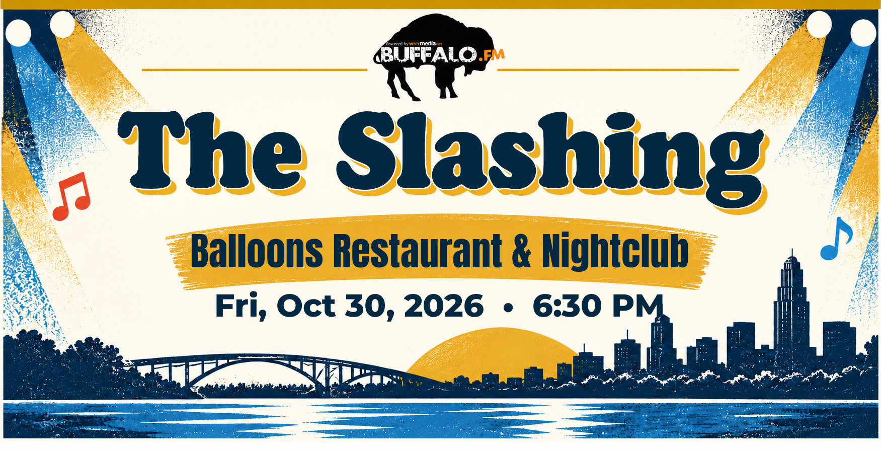 The Slashing at Balloons Restaurant & Nightclub, Fri, Oct 30, 2026, 6:30 PM
