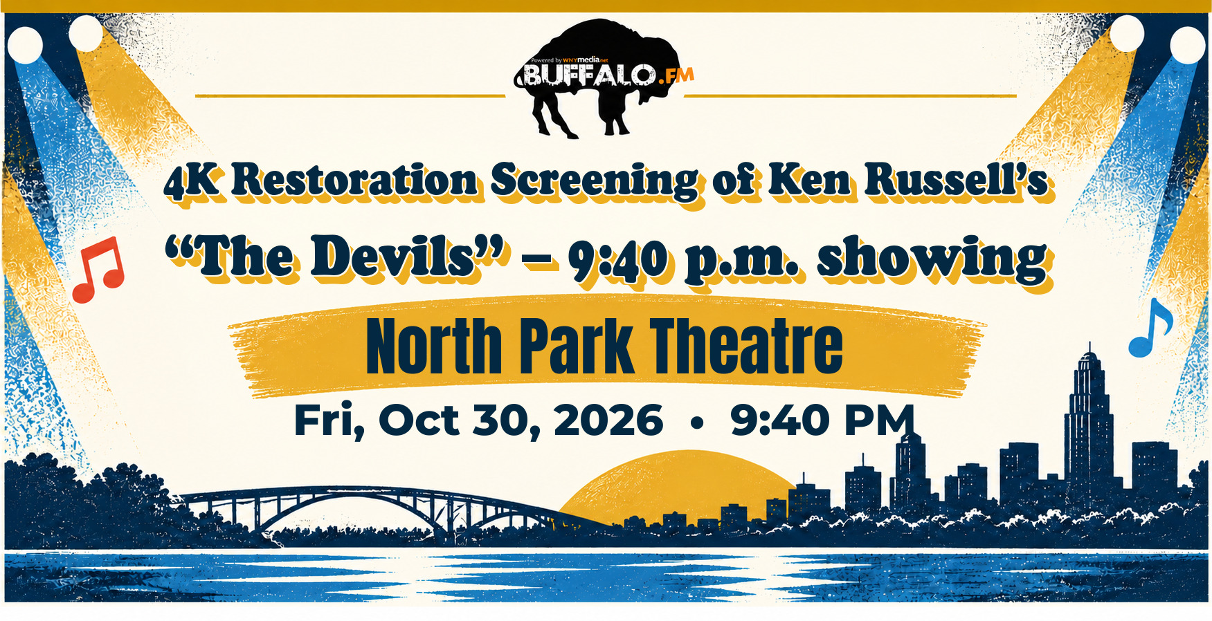 4K Restoration Screening of Ken Russell’s “The Devils” — 9:40 p.m. showing at North Park Theatre, Fri, Oct 30, 2026, 9:40 PM