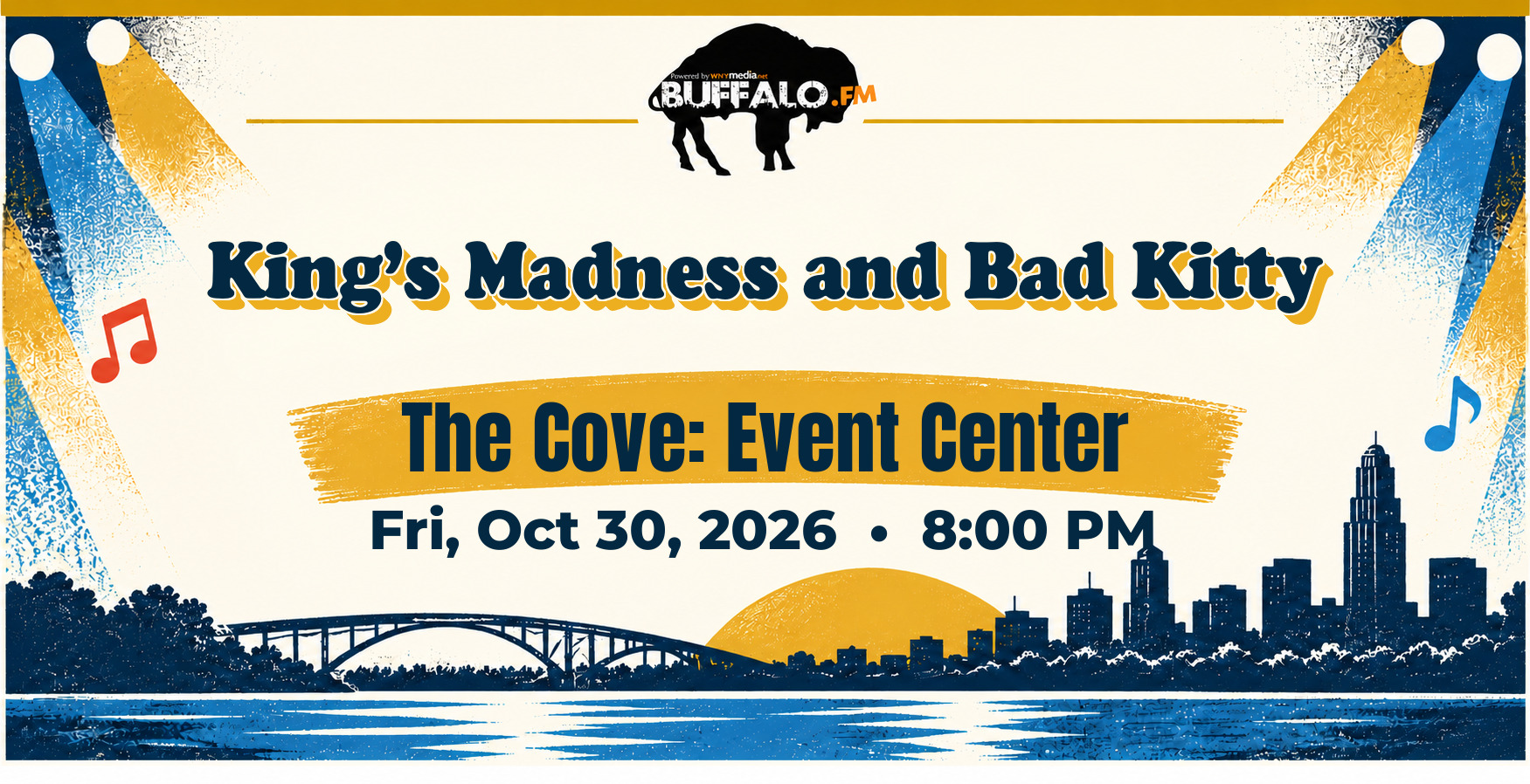 King’s Madness and Bad Kitty at The Cove: Event Center, Fri, Oct 30, 2026, 8:00 PM