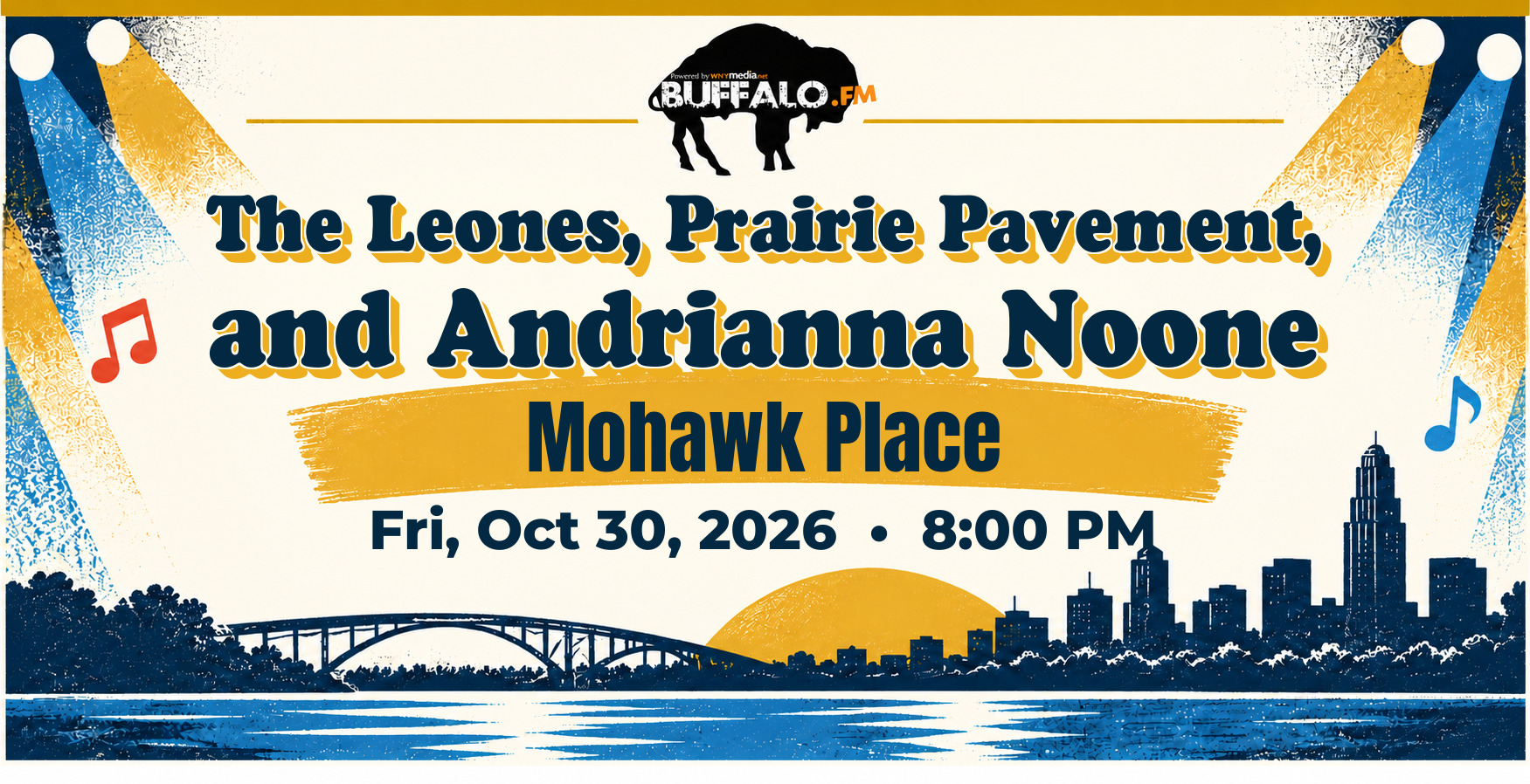 The Leones, Prairie Pavement, and Andrianna Noone at Mohawk Place, Fri, Oct 30, 2026, 8:00 PM