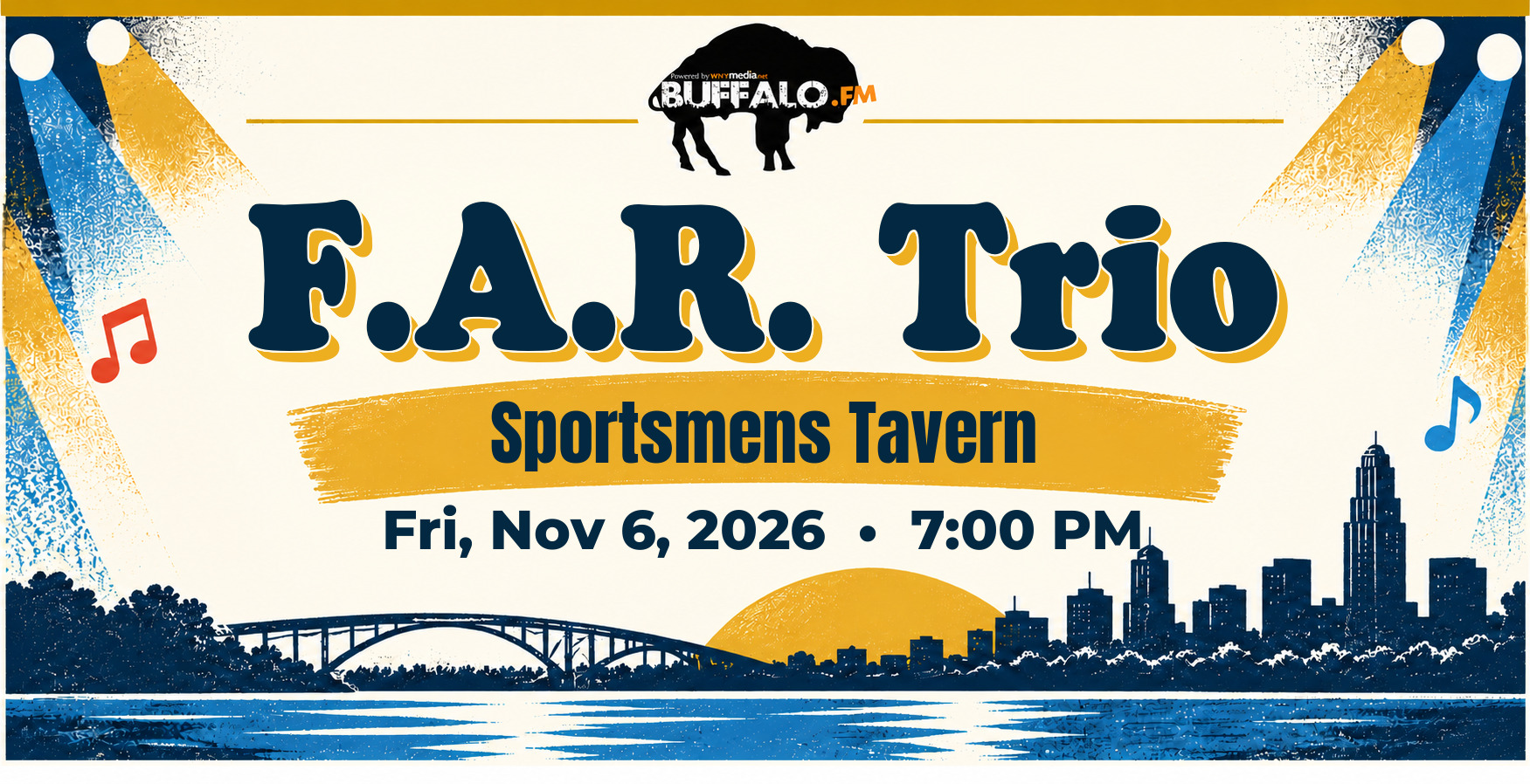 F.A.R. Trio at Sportsmens Tavern, Fri, Nov 6, 2026, 7:00 PM