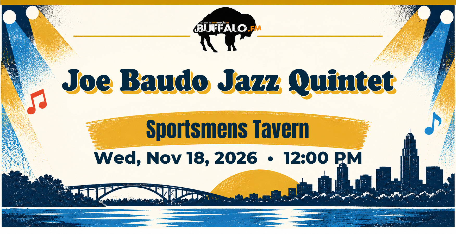 Joe Baudo Jazz Quintet at Sportsmens Tavern, Wed, Nov 18, 2026, 12:00 PM
