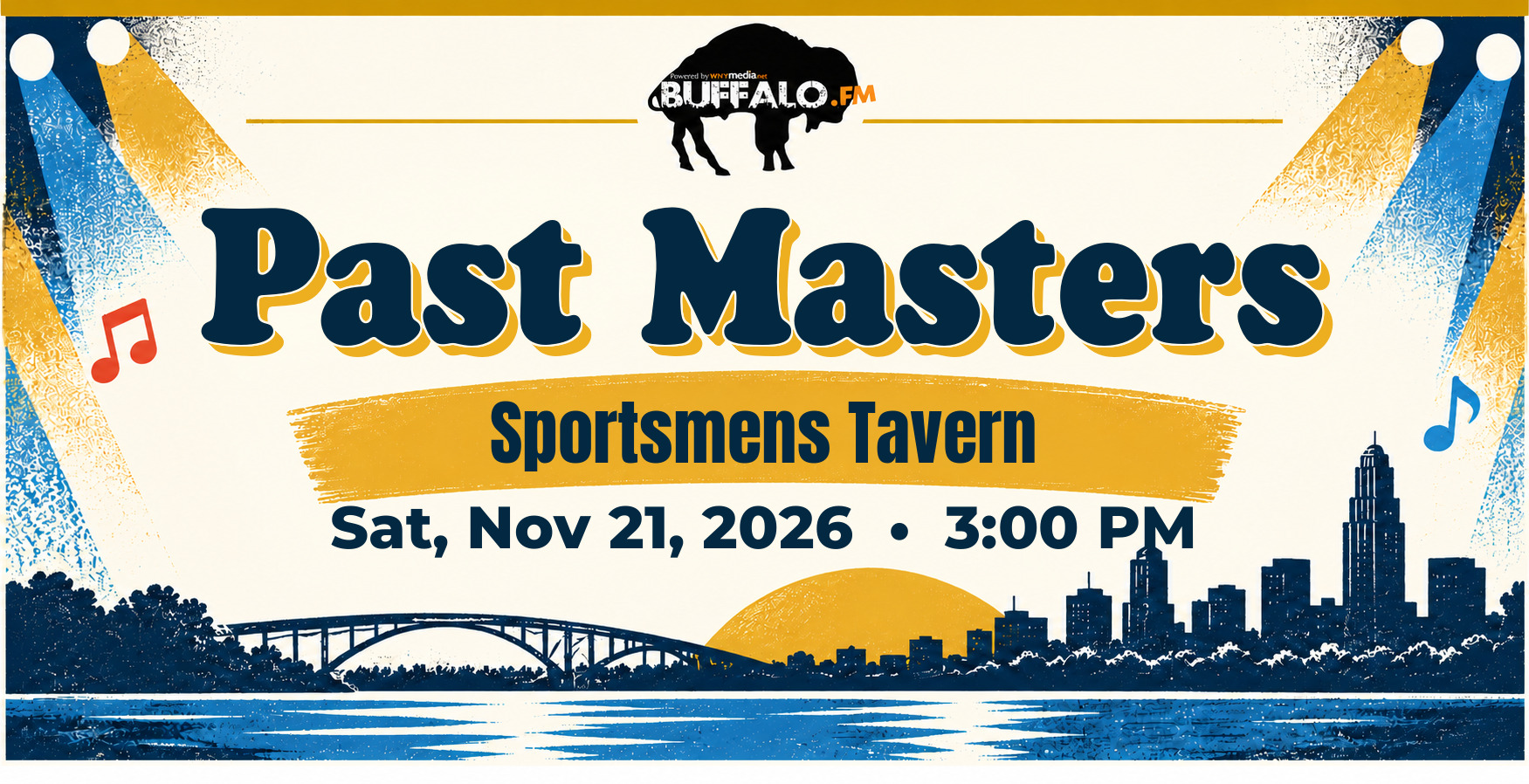 Past Masters at Sportsmens Tavern, Sat, Nov 21, 2026, 3:00 PM